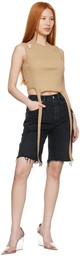 AGOLDE Black Ira Loose Denim Shorts