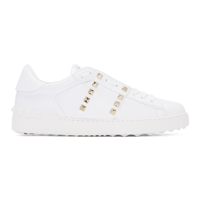 Photo: Valentino White Valentino Garavani Rockstud Untitled 11 Sneakers