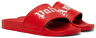 Palm Angels Red Pool Slides