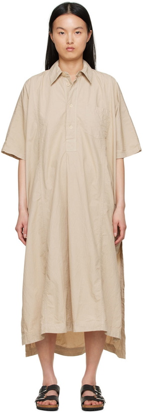 Photo: HOPE Beige Cotton Midi Dress