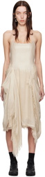 HYEIN SEO Beige Fringed Crescent Midi Dress