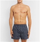 Sunspel - Printed Cotton Boxer Shorts - Men - Navy