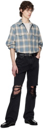 Tonywack Black Straight-Leg Destroyed Jeans