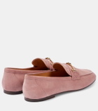 Tod's T Ring suede loafers