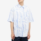 Wood Wood Men's Aaron Short Sleeve Shirt in Creased Print Aop