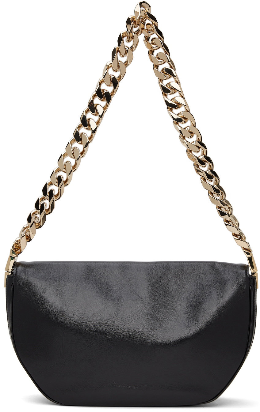 Burberry Black Crinkled Medium Olympia Bag Burberry