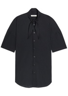 Lemaire Tie-neck Cotton Shirt Charcoal