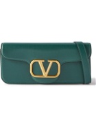 Valentino - Valentino Garavani Logo-Embellished Leather Messenger Bag