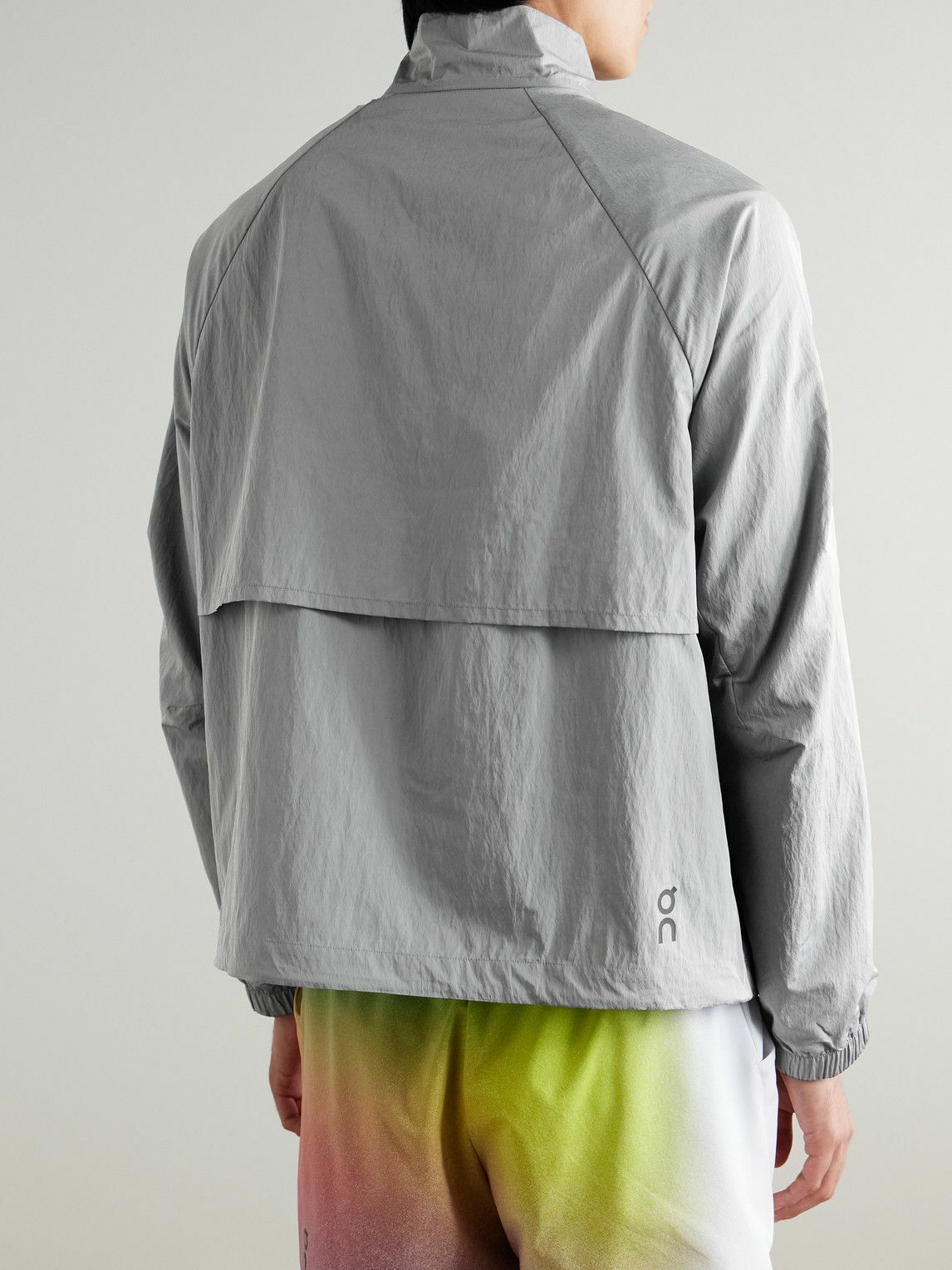 ON - Court Logo-Print Recycled-Shell Tennis Jacket - Gray