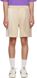 Dime Beige Polyester Shorts