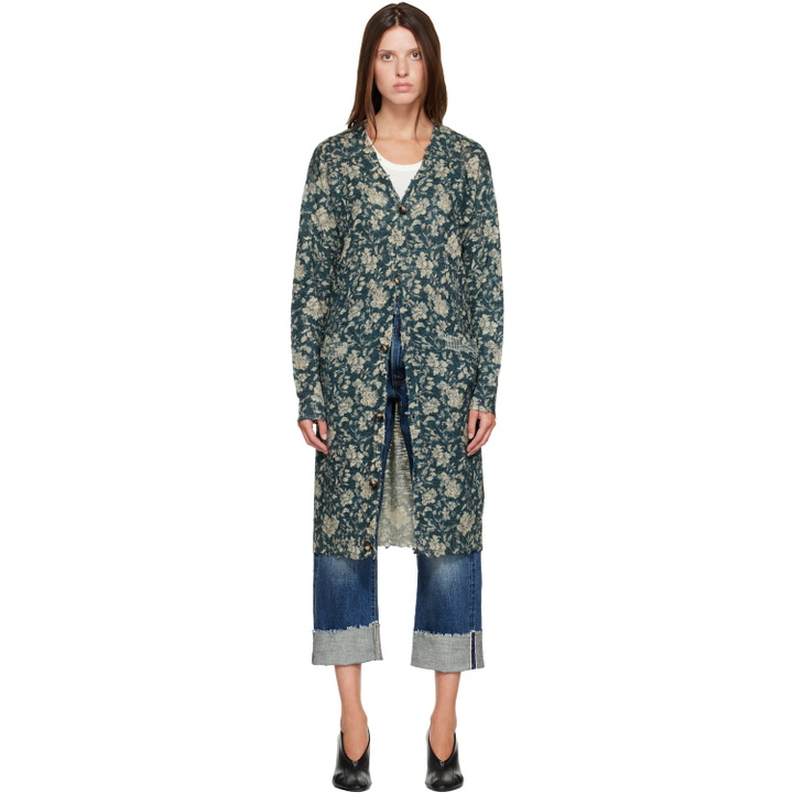 Photo: R13 Navy Printed Long Cardigan