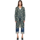 R13 Navy Printed Long Cardigan
