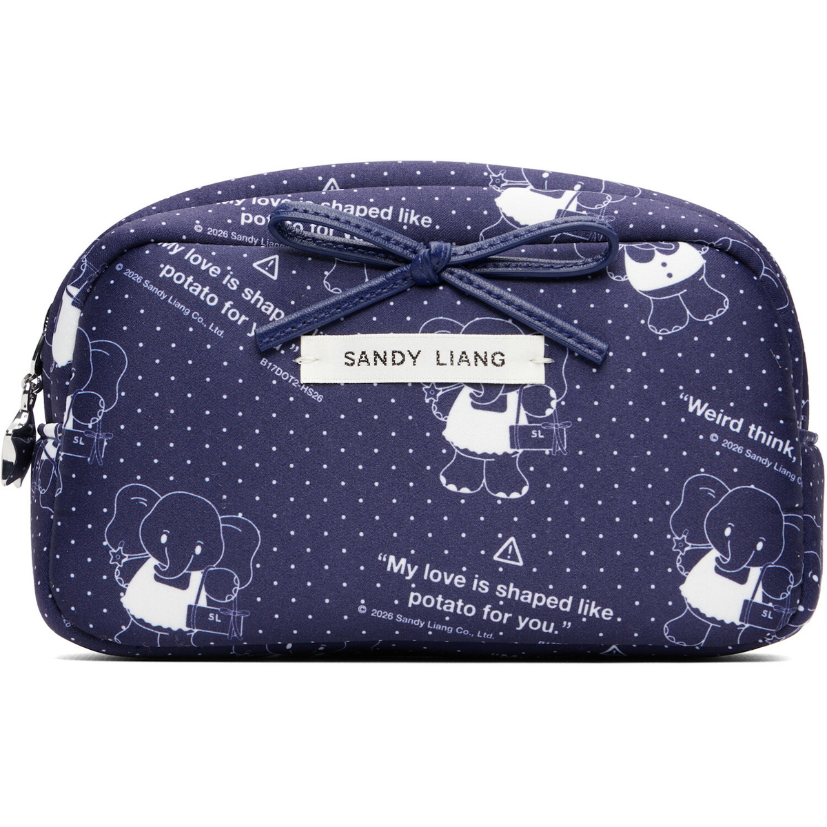 Sandy Liang Navy Smol Pouch