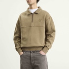 Heresy Men's Green Man Quarter Zip Sweatshirt in Biscuit