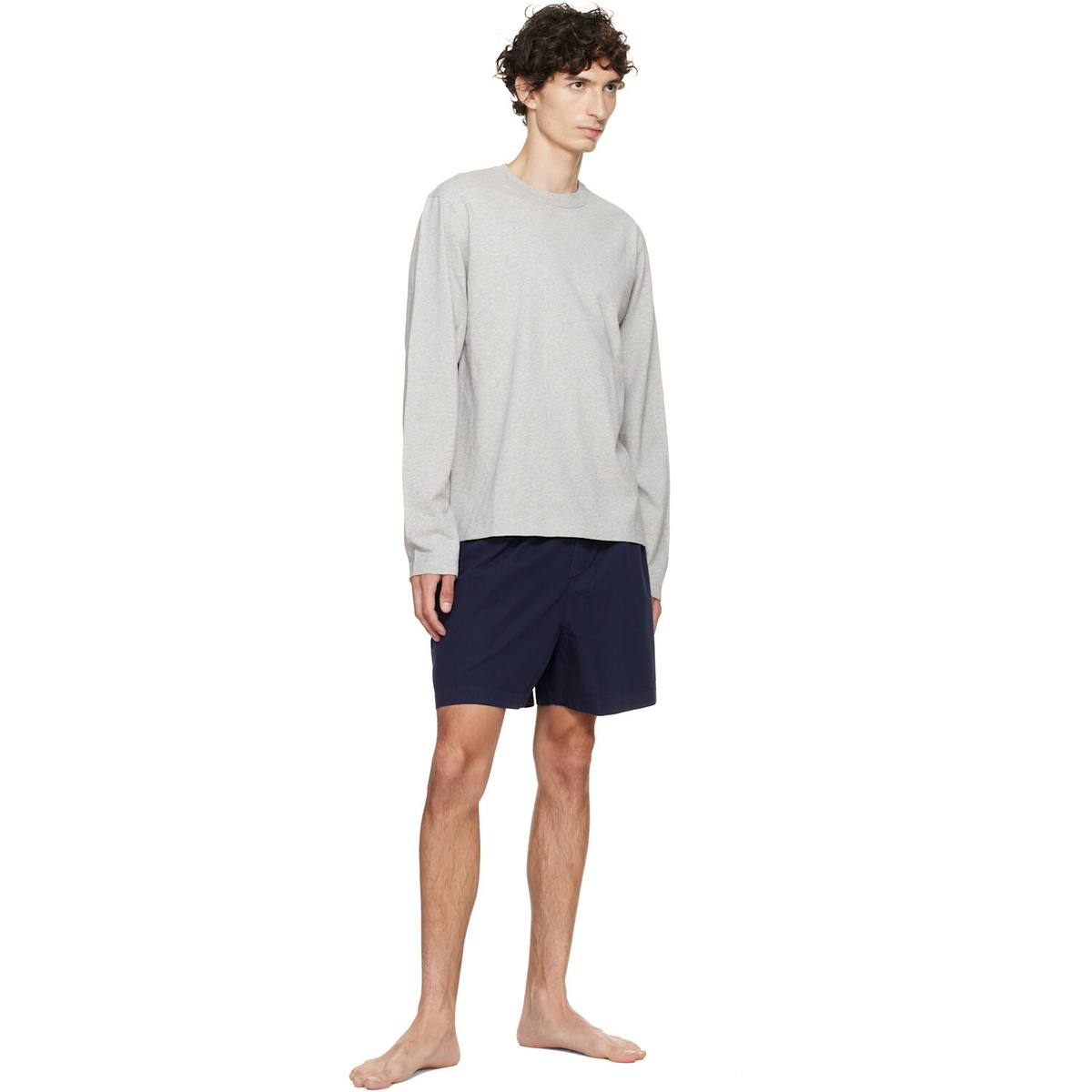 Tekla Gray Long-Sleeved T-shirt