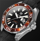 TAG Heuer - Aquaracer Automatic 43mm Stainless Steel and Croc-Effect Rubber Watch, Ref. No. WAY201N.FT6177 - Black