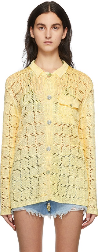 Photo: Calle Del Mar Yellow Patchwork Long Sleeve Shirt