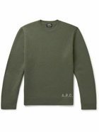 A.P.C. - Edward Logo-Print Virgin Wool Sweater - Green