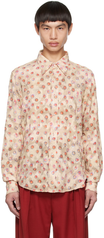 Photo: Acne Studios Beige Floral Shirt