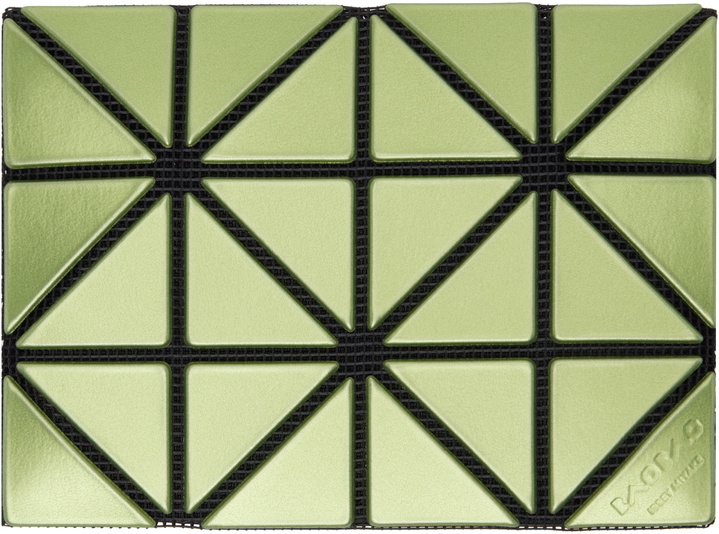 Photo: BAO BAO ISSEY MIYAKE Green & Yellow Bifold Card Holder