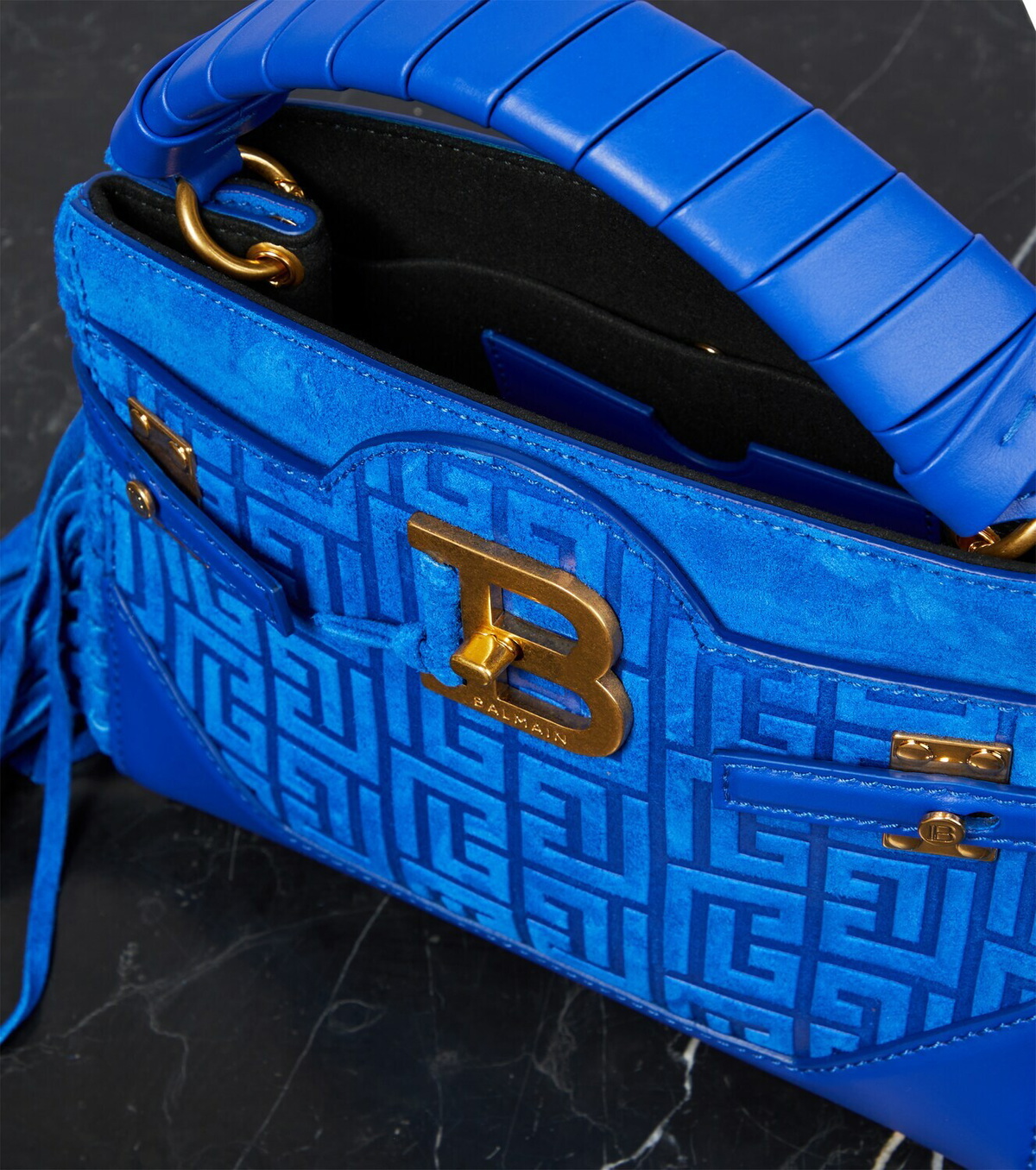 Balmain - B-Buzz fringe-trimmed suede crossbody bag