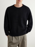 A.PRESSE - Brushed Cashmere Sweater - Black