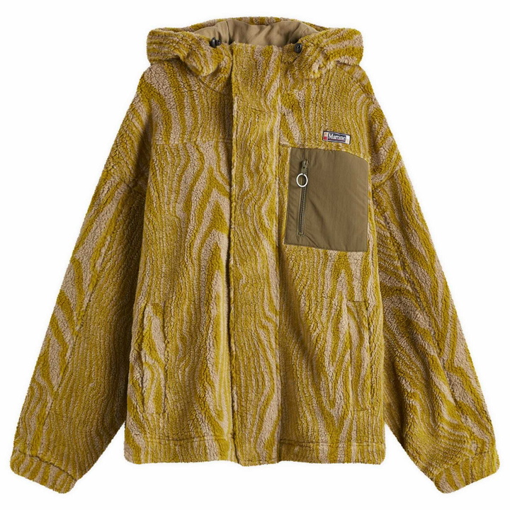Photo: Martine Rose Women's Oversized Fleece Jacket in Green-Beige