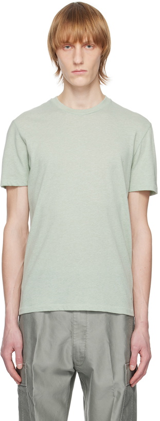 Photo: TOM FORD Green Crewneck T-Shirt