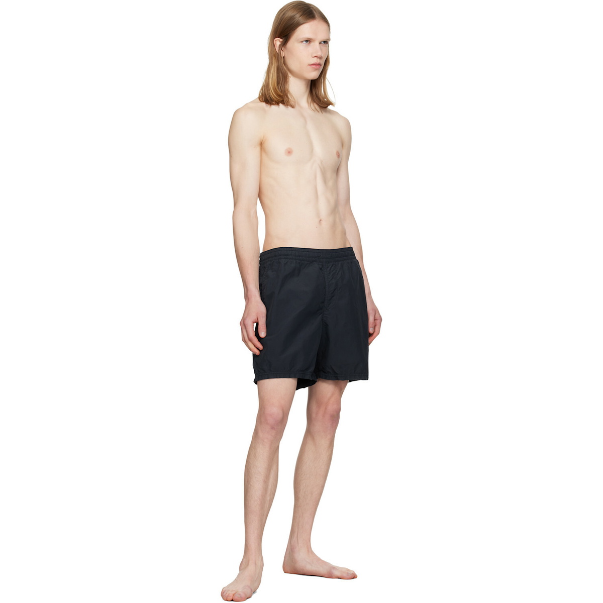 Stone Island Navy B100B09 Brushed Nylon Swim Shorts