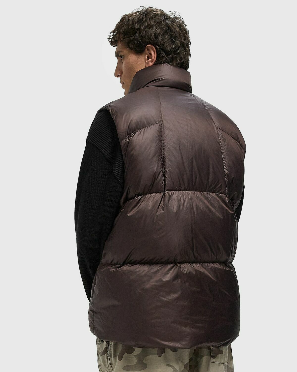 Goldwin PERTEX QUANTUM Down Vest Brown Men Goldwin