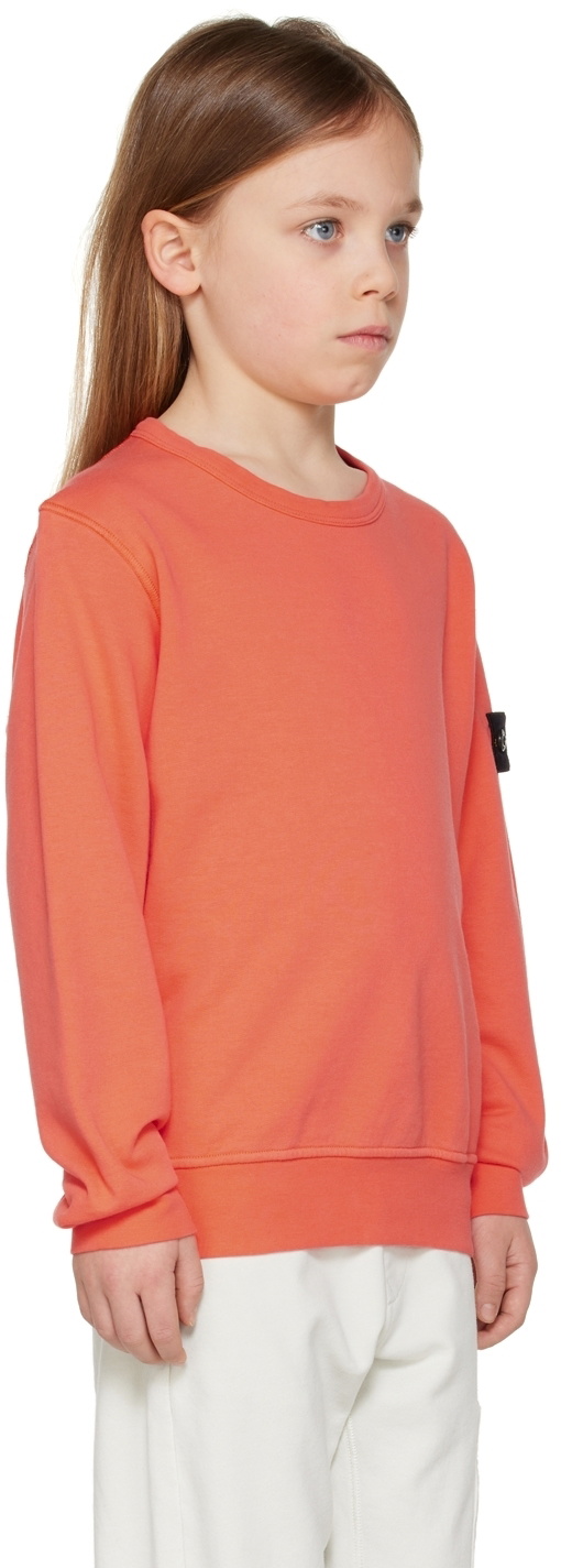 Stone Island Junior Kids Orange Patch Sweatshirt