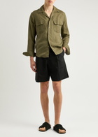 Gusari Côte D'azur Linen Shorts Black