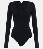 Victoria Beckham - Long-sleeve V-neck bodysuit