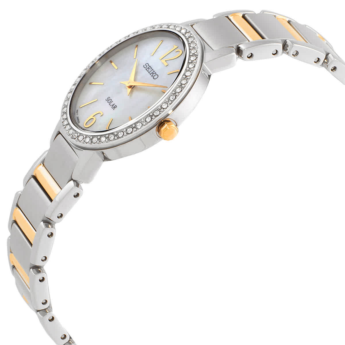 Seiko Solar Mother of Pearl Dial Ladies Watch SUP469 Seiko
