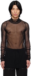 Julius Black Sheer Long Sleeve T-Shirt