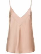 FORTE_FORTE - Stretch Silk Satin Strappy Top