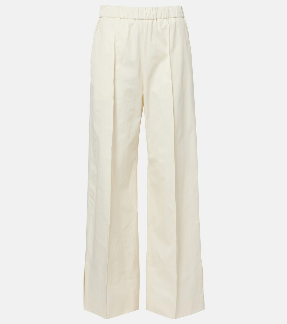 Jil Sander Pleated cotton wide-leg pants