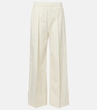 Jil Sander Pleated cotton wide-leg pants