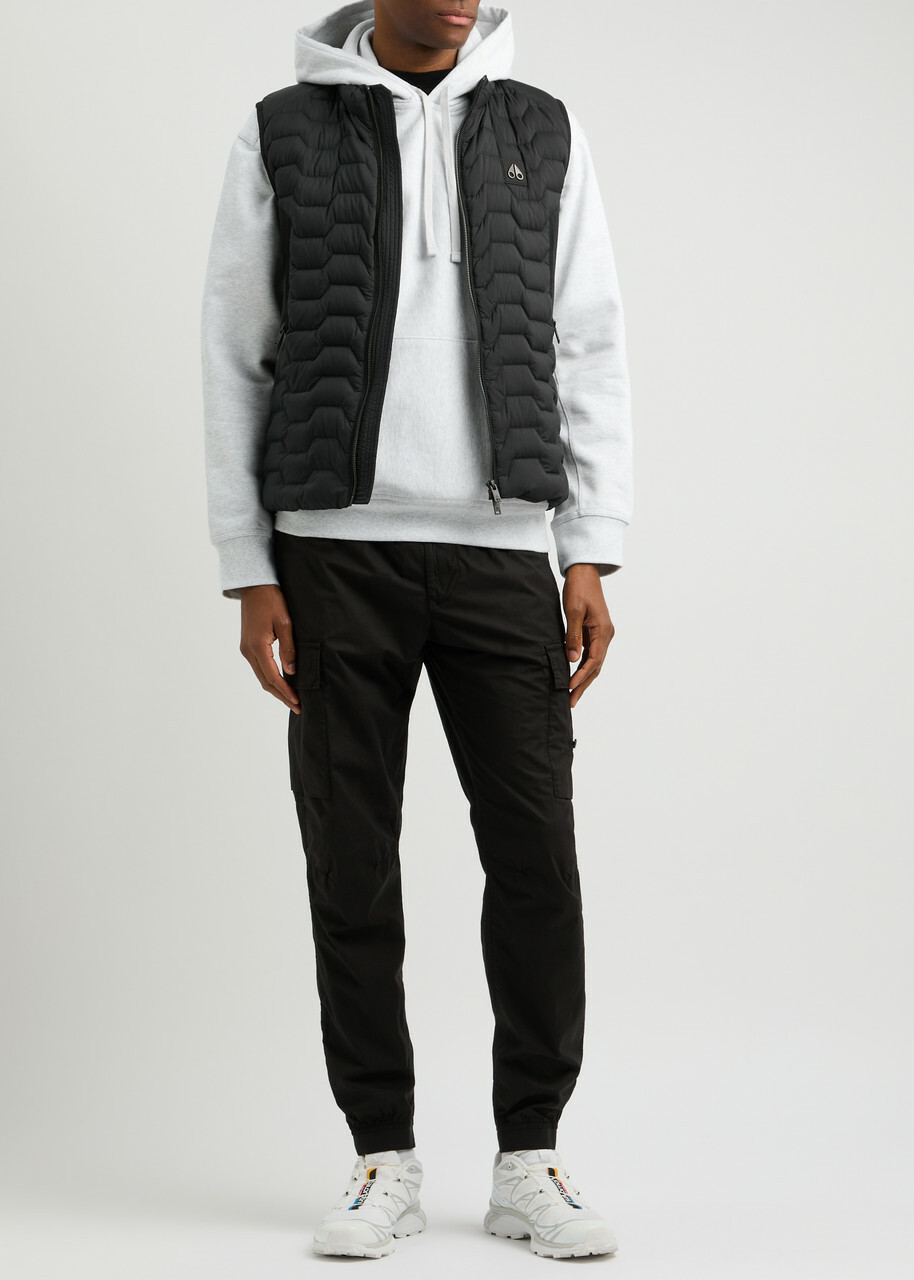 Moose Knuckles Granite Quilted Nylon Gilet Black