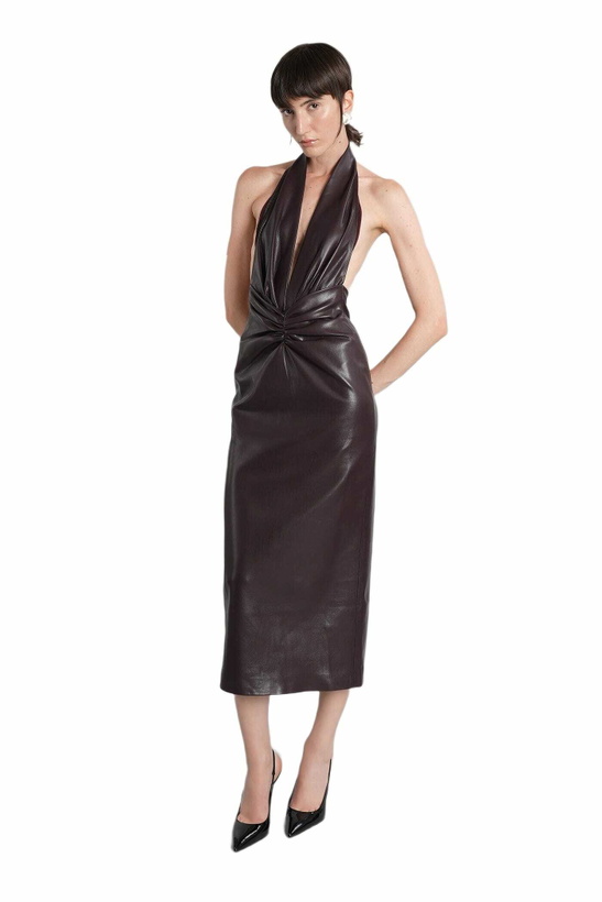 Photo: The Andamane Zendaya Dress In Bordeaux Polyester