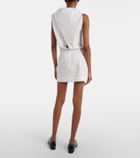 Khaite Astor draped cotton poplin minidress