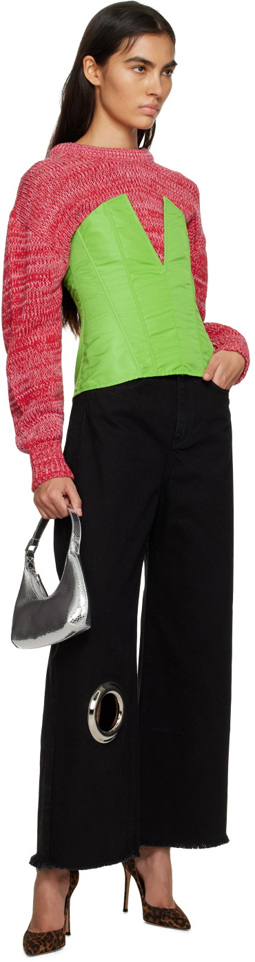 Marques Almeida Red Cropped Sweater