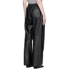 MM6 Maison Margiela Black Light Wide-Leg Faux-Leather Trousers