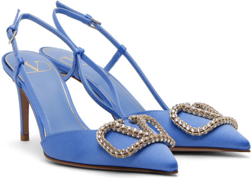 Valentino Garavani Blue VLogo Heels Valentino Garavani