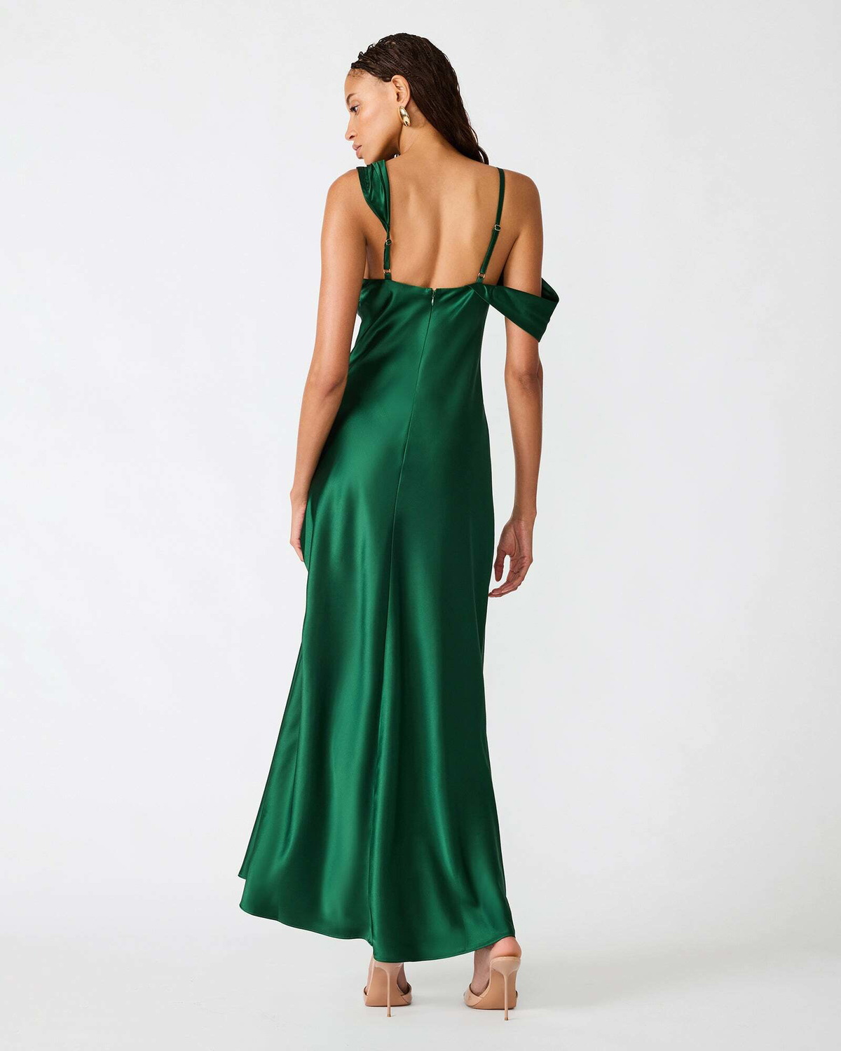 Steve Madden Analeia Dress in Green Satin