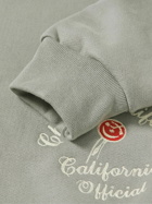 CHERRY LA - Logo-Embroidered Cotton-Jersey Sweatshirt - Gray