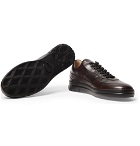 Dunhill - Duke Polished-Leather Sneakers - Dark brown