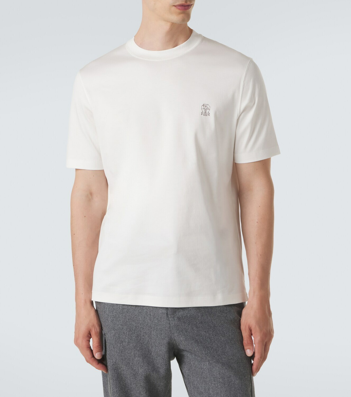 Brunello Cucinelli Logo cotton jersey T-shirt