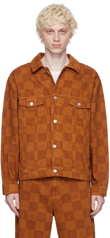Photo: Tommy Jeans Brown Check Denim Jacket