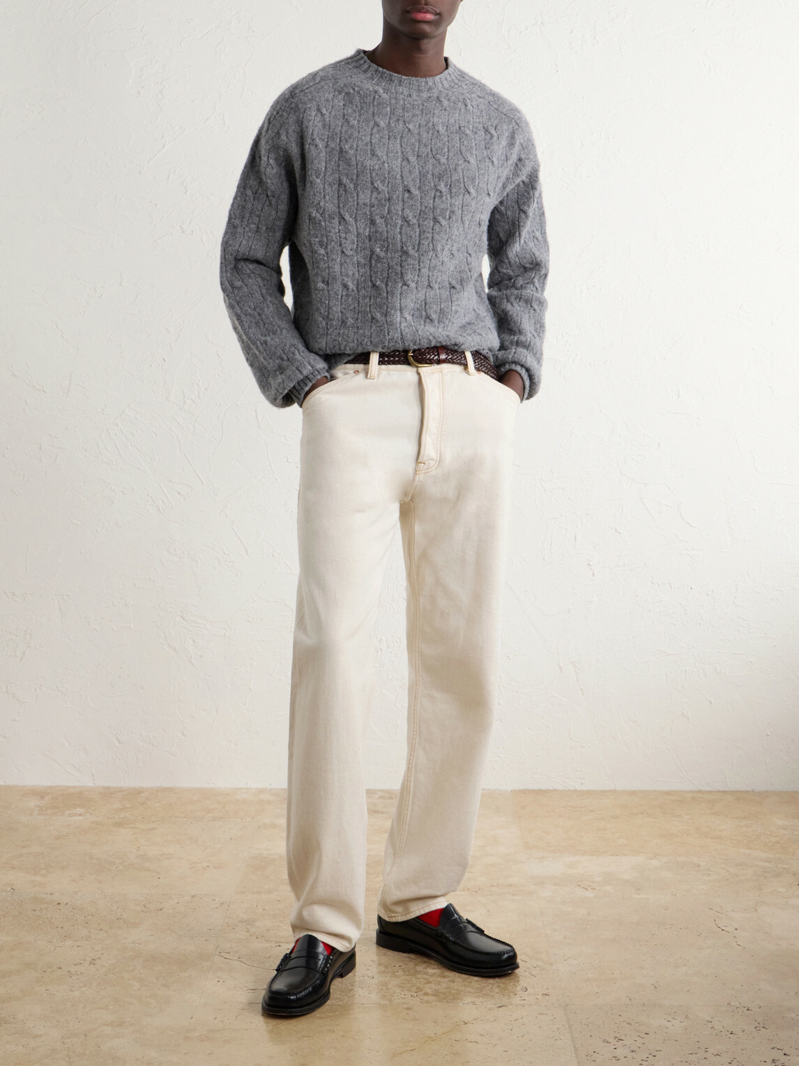Barbour - Cable-Knit Wool Sweater - Gray